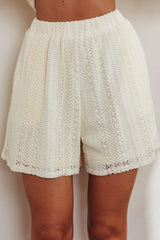 Ottawa Crochet Lace Shorts Oat